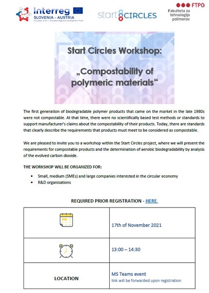 Delavnica Start Circles: Compostability of polymeric materials
