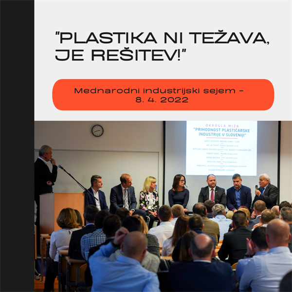 Vabilo na dogodek "Plastika ni težava, je rešitev!" v okviru Mednarodnega industrijskega sejma (MIS)