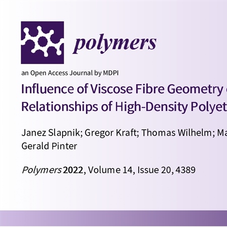 Objava znanstvenega članka z naslovom » Influence of Viscose Fibre Geometry on the Structure–Property Relationships of High-Density Polyethylene Composites«