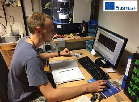 Študent Matevž Korošec je uspešno zaključil Erasmus+ mobilnost na Polymer Competence Center Leoben GmbH, Avstrija