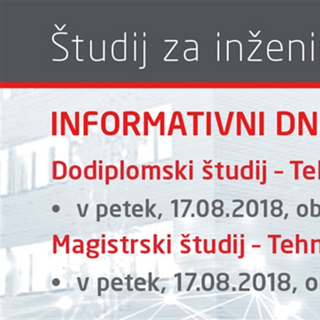 Informativni dnevi za vpis v 2018/2019