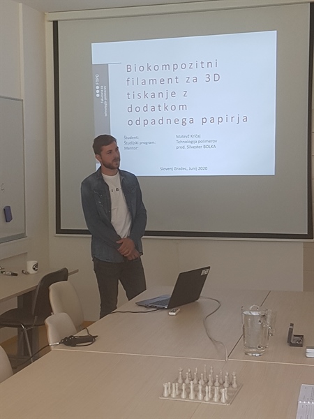 Uspešen zagovor diplomskega dela Matevža Kričaja